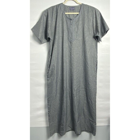 Men GREY short sleeve thobe/jubba/kandorah.dishdash.sizes 60 - Picture 1 of 3